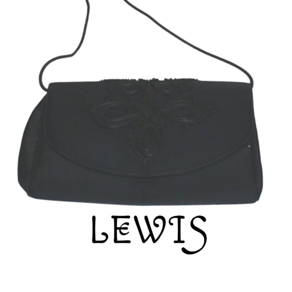 Vintage Lewis Black Purse with Applique
